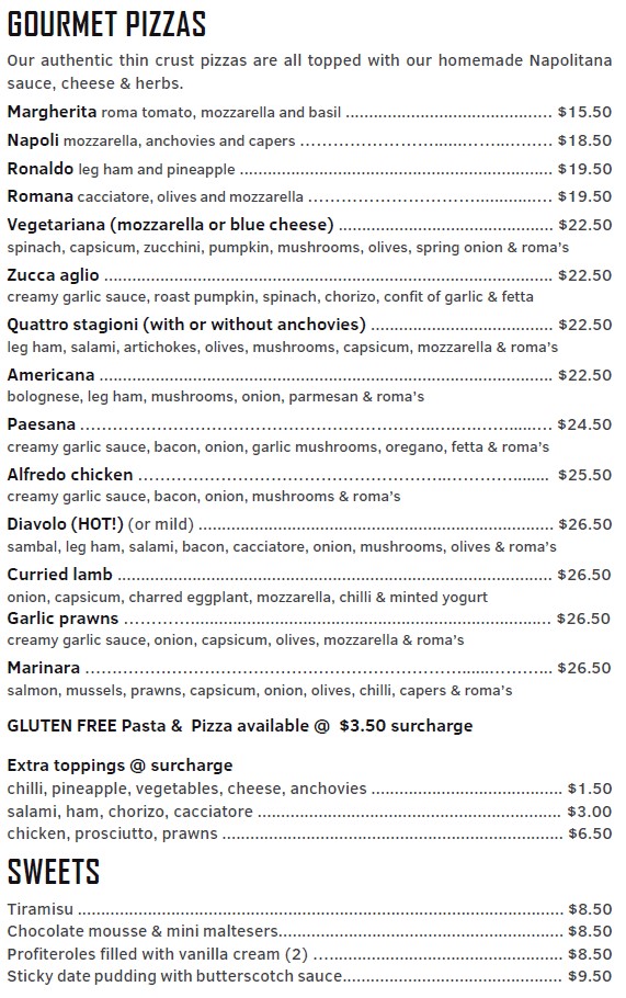 Take Away Pizza Al Forno Dine In & Take Away Gourmet Pizza & Fine